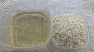 穀物酢と乾燥米麹
