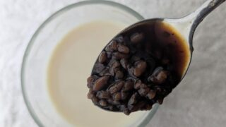豆乳と醤油＝麹冷奴風