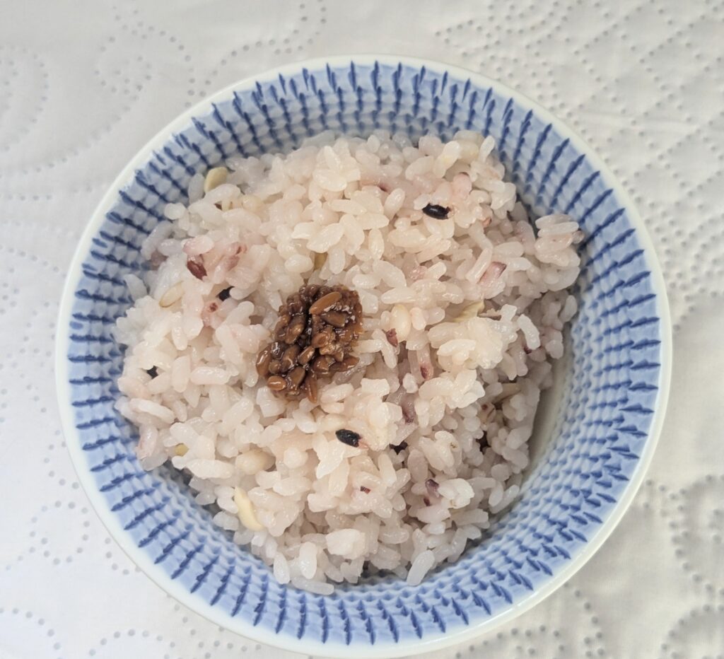 雑穀米+醤油麹